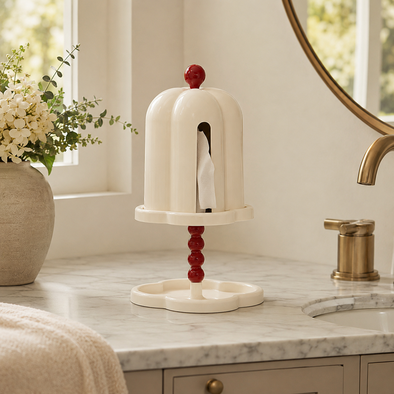 Retro Tissue Box Holder with Storage Tray