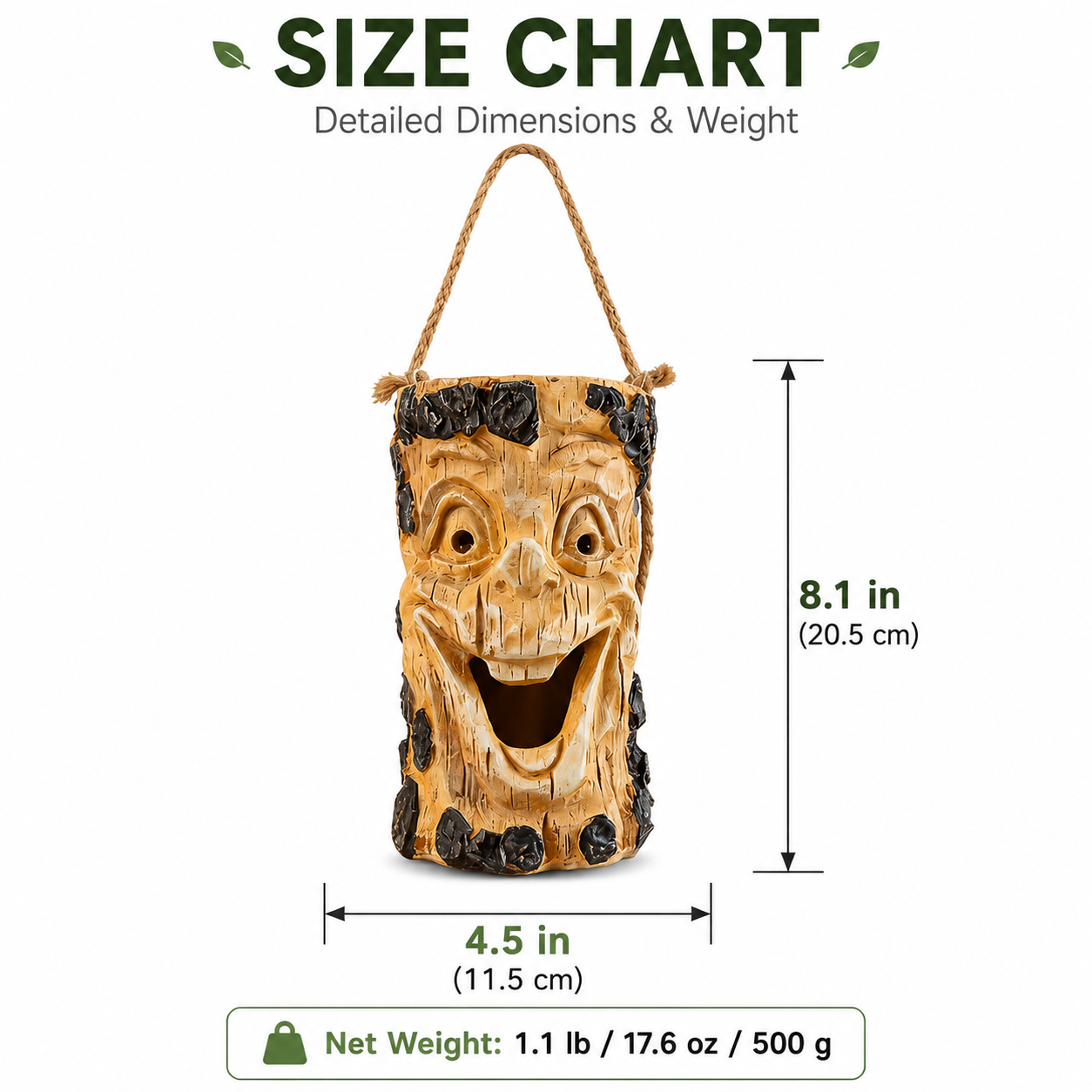 Solar Hanging Tree Face Lantern, Funny Glowing Outdoor Garden Decor