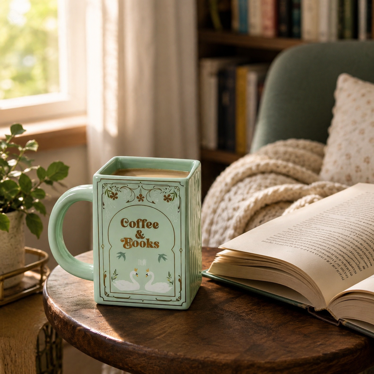 Book Shaped Ceramic Coffee Mug