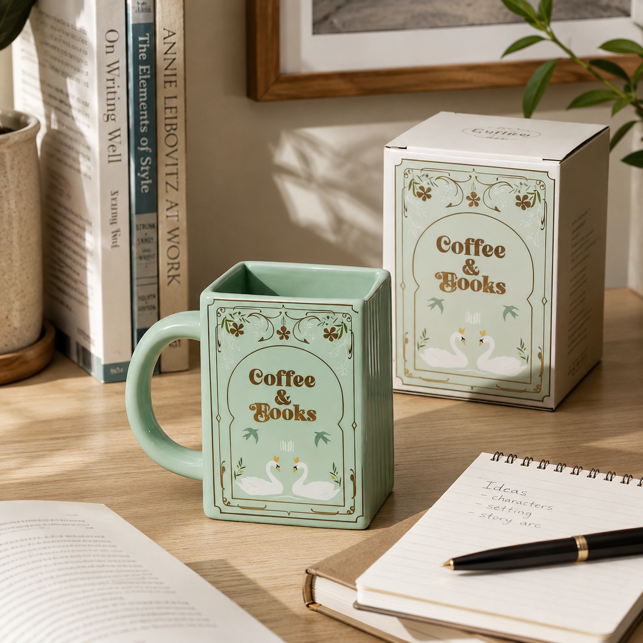 Book Shaped Ceramic Coffee Mug