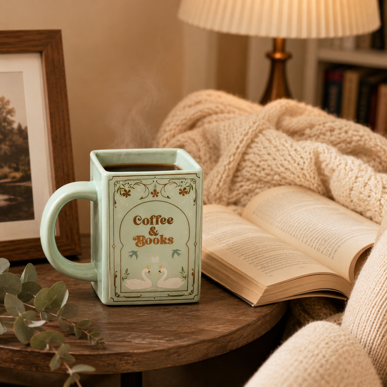 Book Shaped Ceramic Coffee Mug