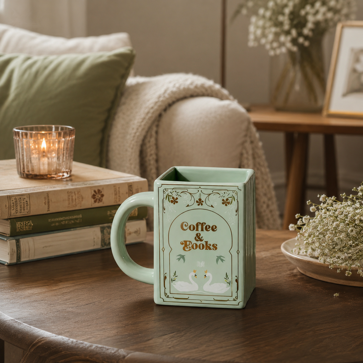 Book Shaped Ceramic Coffee Mug