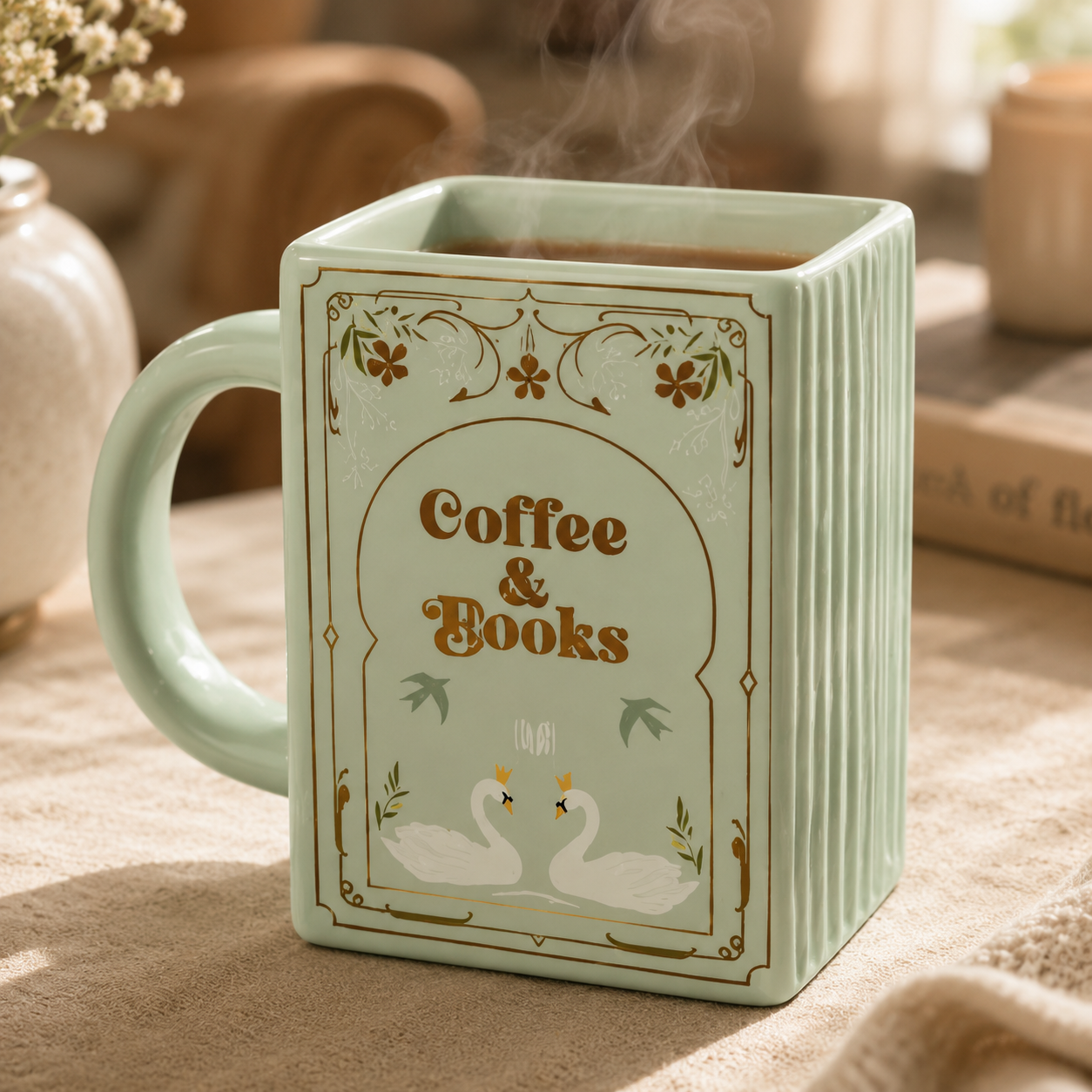 Book Shaped Ceramic Coffee Mug