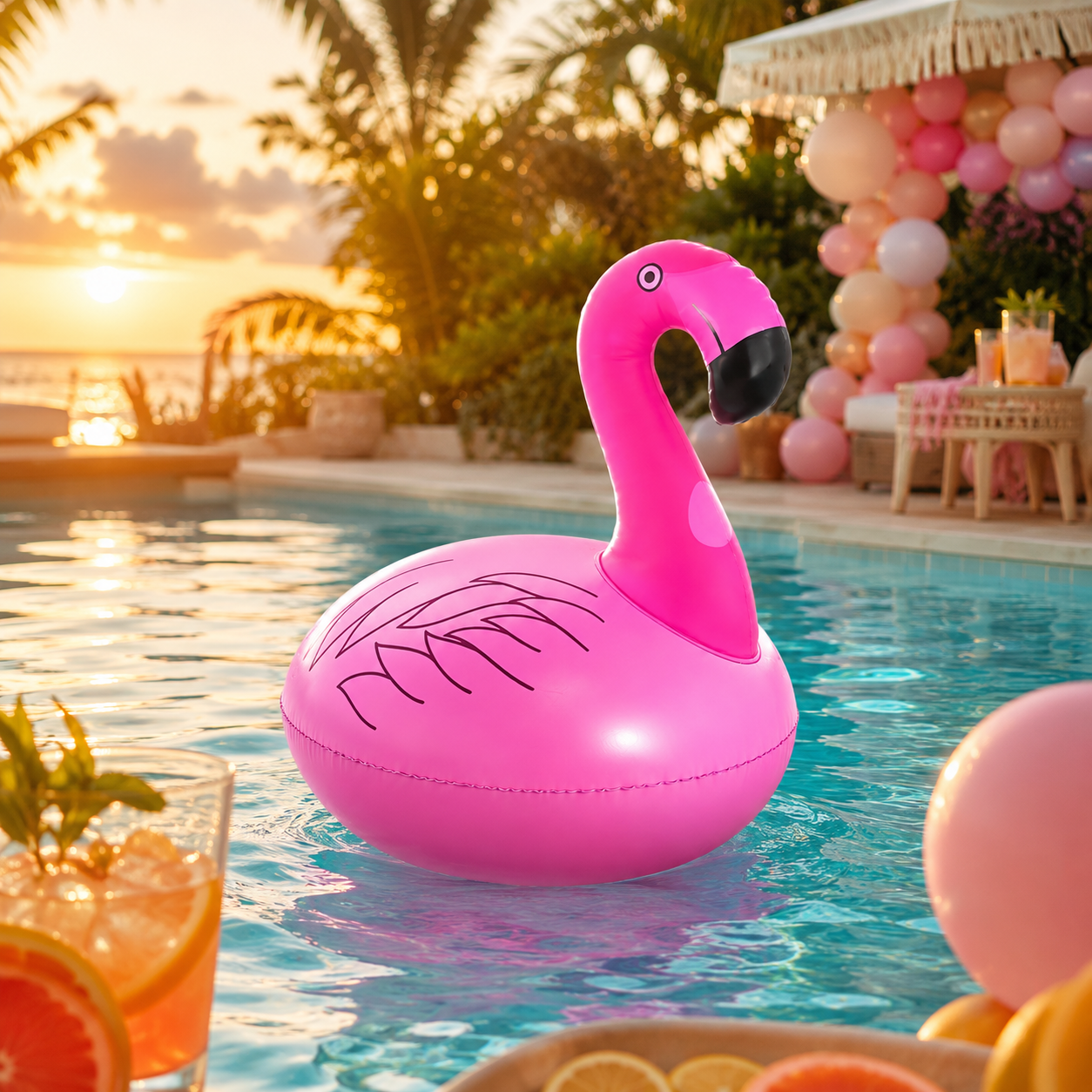 Pink Flamingo Inflatable Pool Float