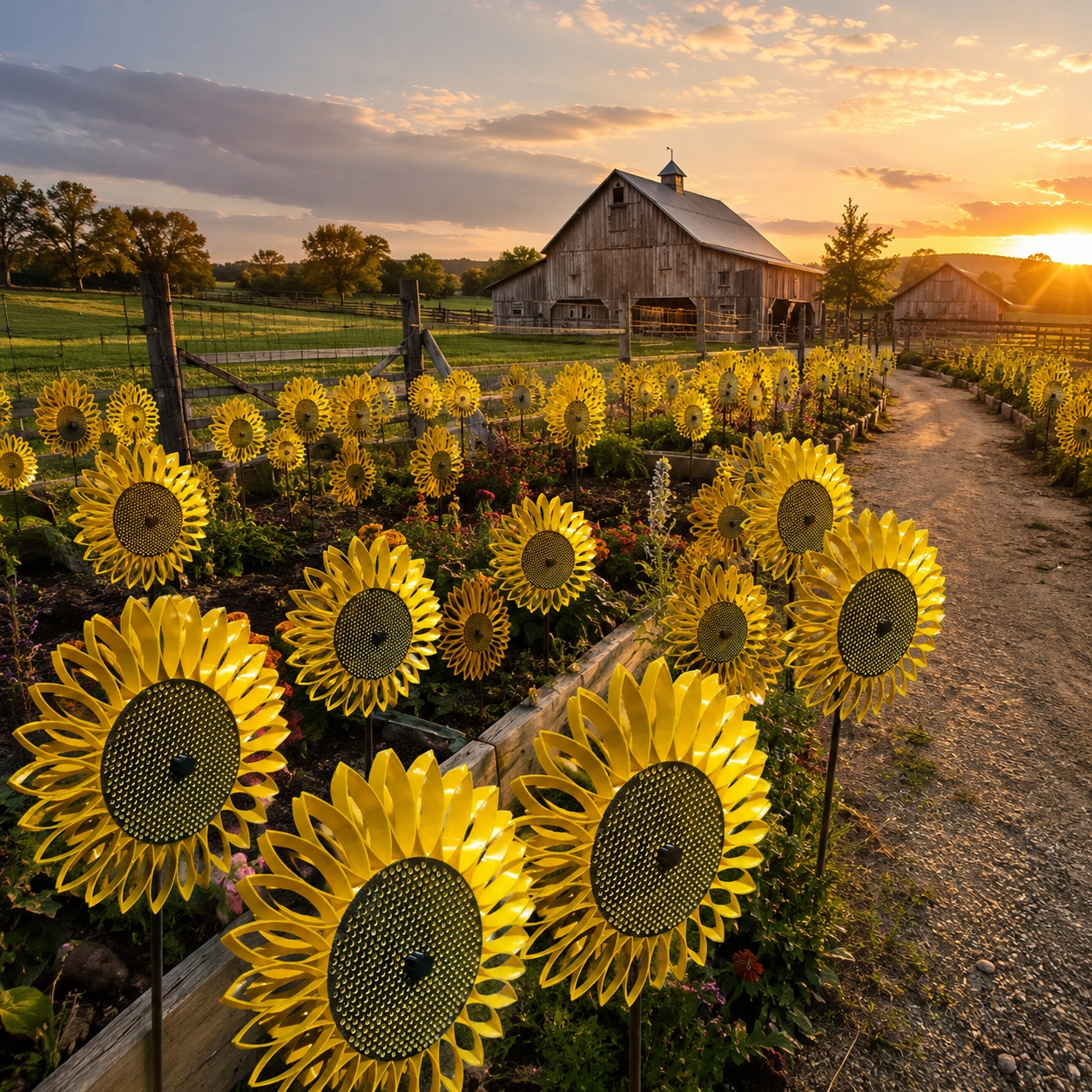 Sunflower Garden Wind Spinner