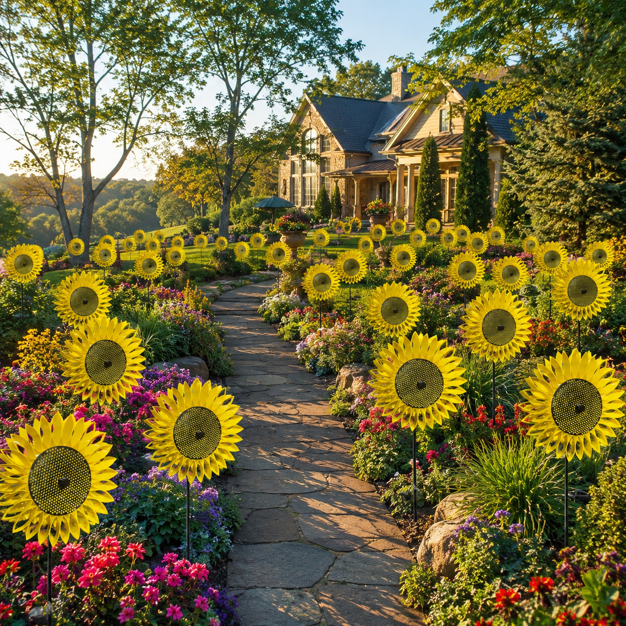 Sunflower Garden Wind Spinner