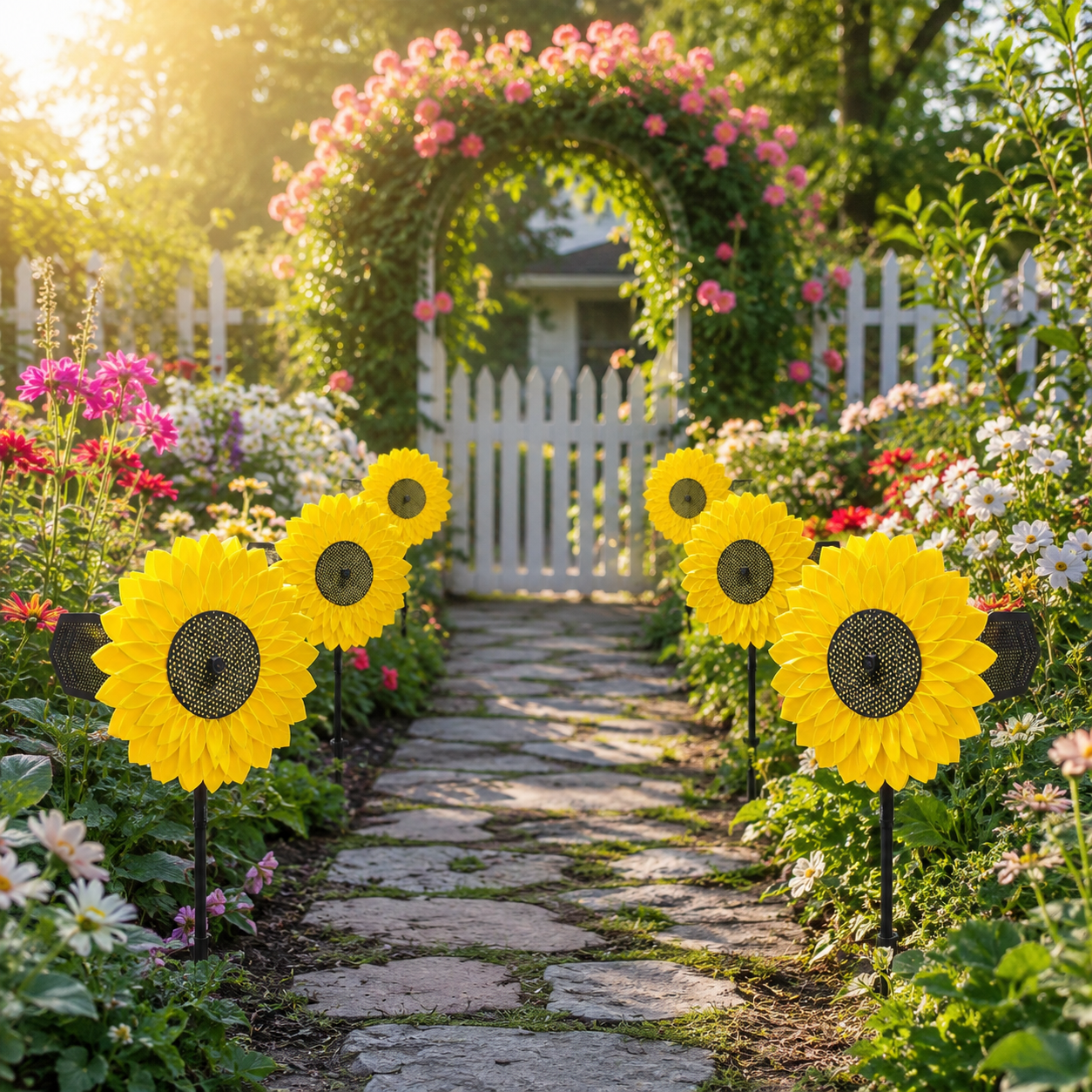 Sunflower Garden Wind Spinner