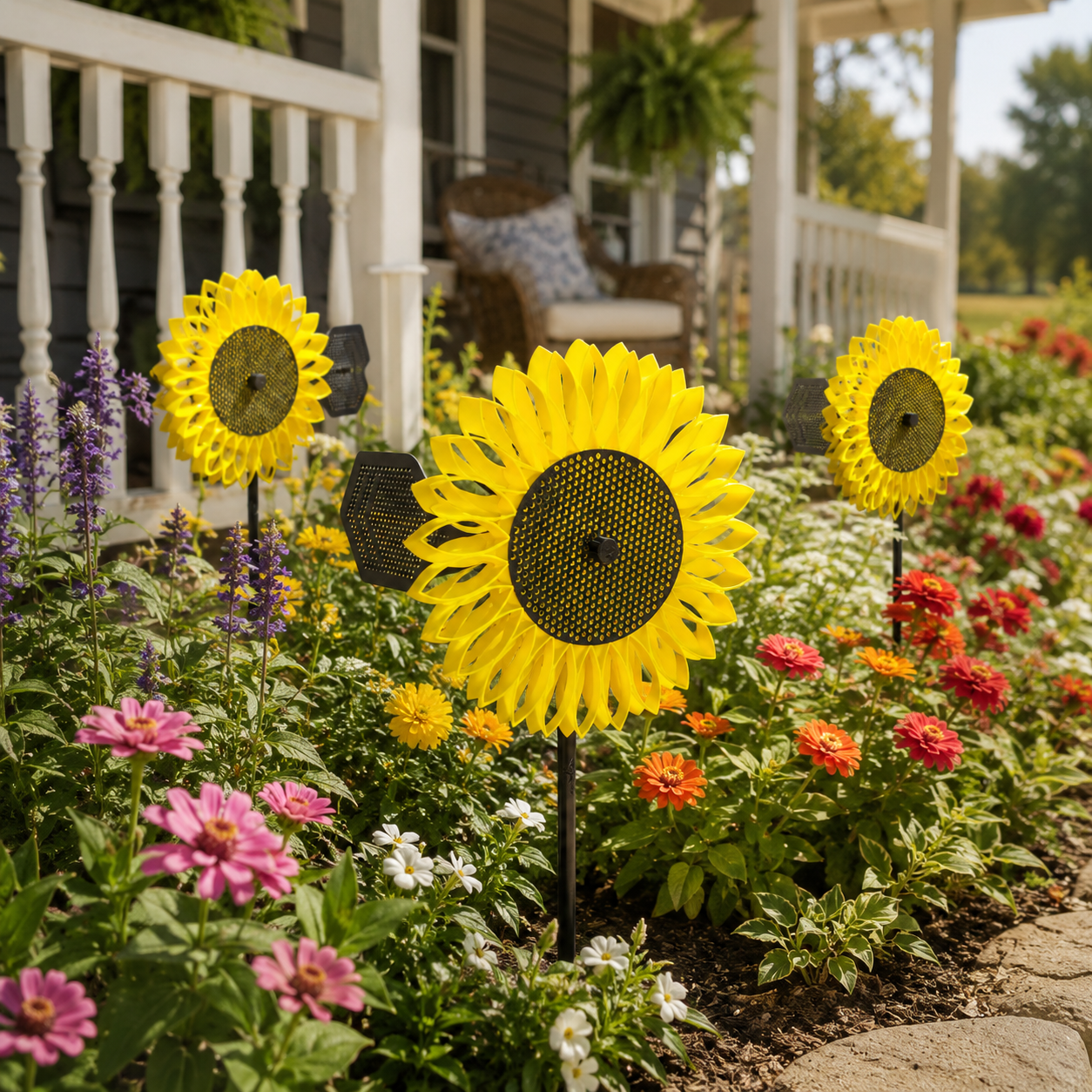 Sunflower Garden Wind Spinner