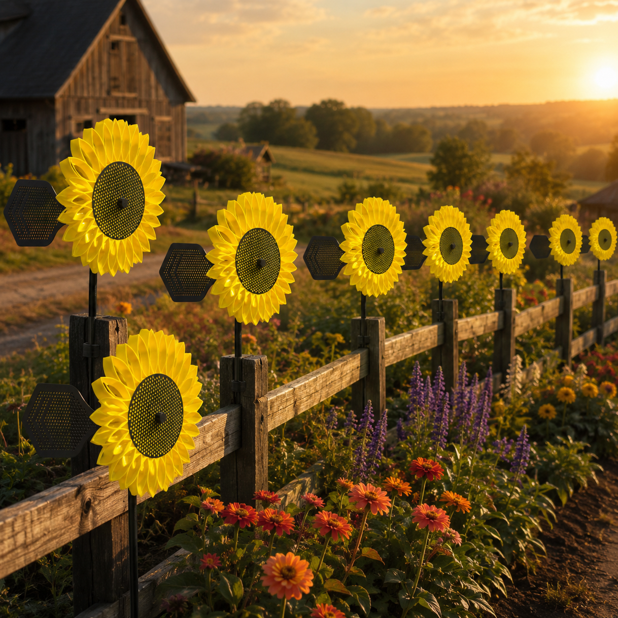 Sunflower Garden Wind Spinner