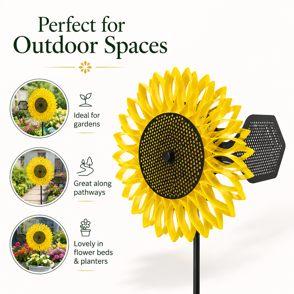 Sunflower Garden Wind Spinner