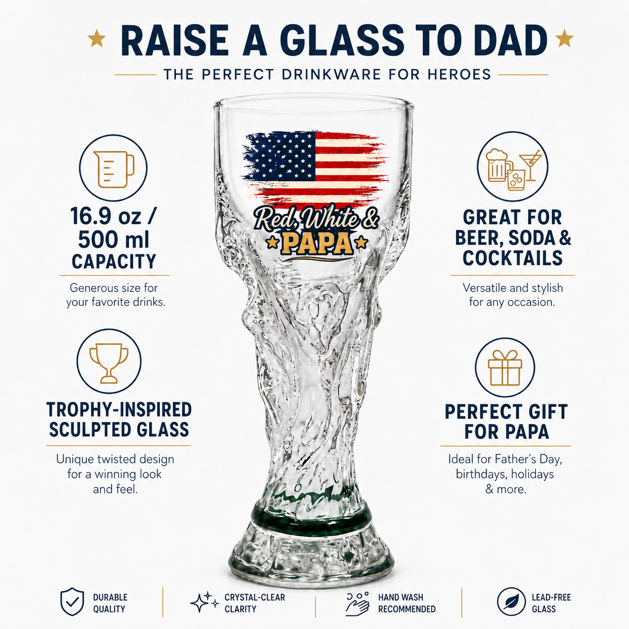 World Cup Trophy Beer Glass
