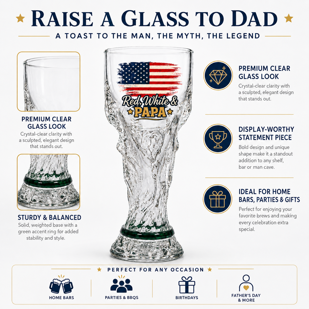 World Cup Trophy Beer Glass