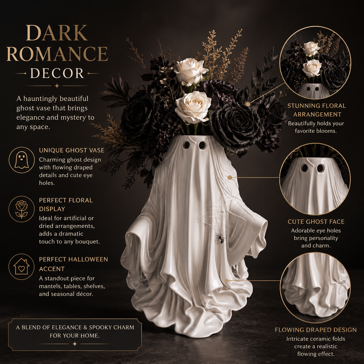 Gothic Ghost Vase