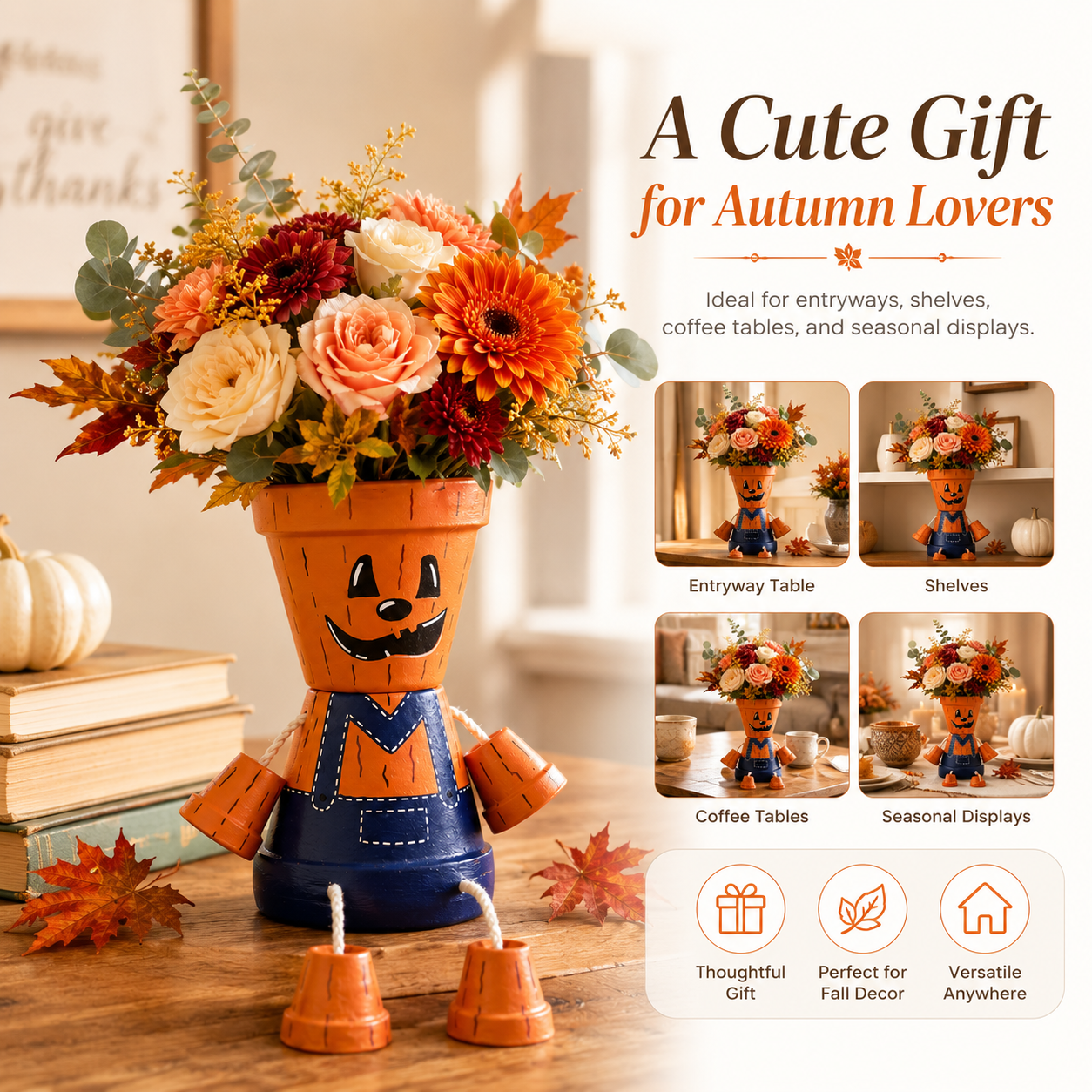 Pumpkin Flower Pot Decor