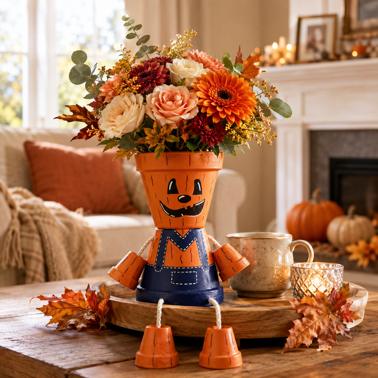 Pumpkin Flower Pot Decor
