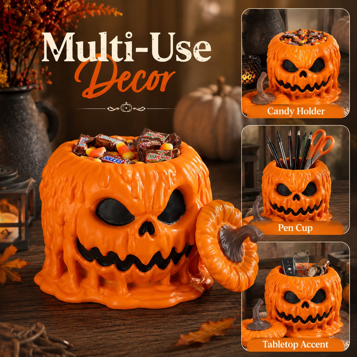 Melting Pumpkin Candy Holder
