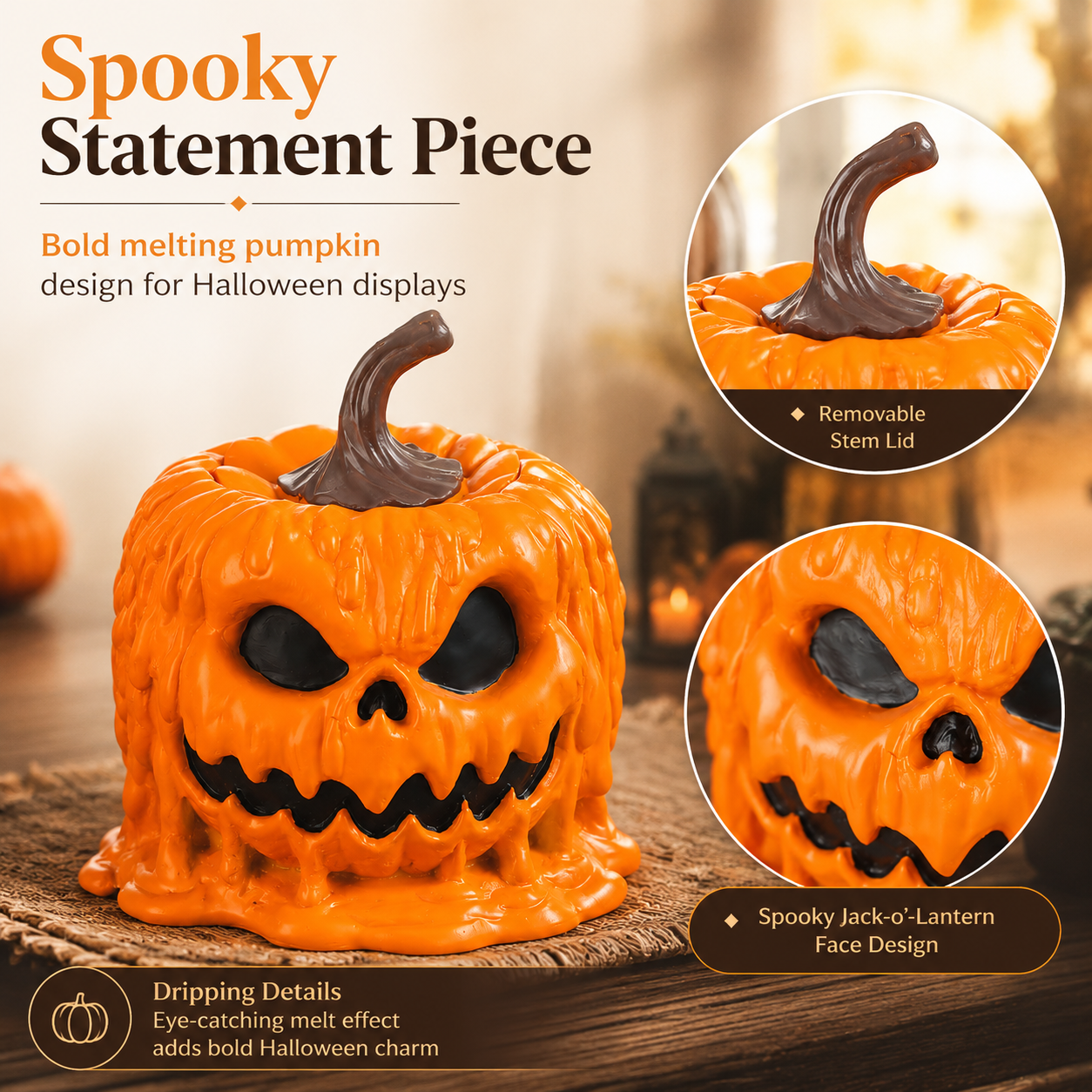 Melting Pumpkin Candy Holder