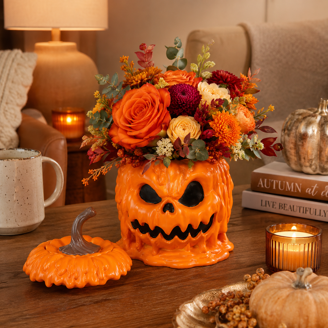 Melting Pumpkin Candy Holder