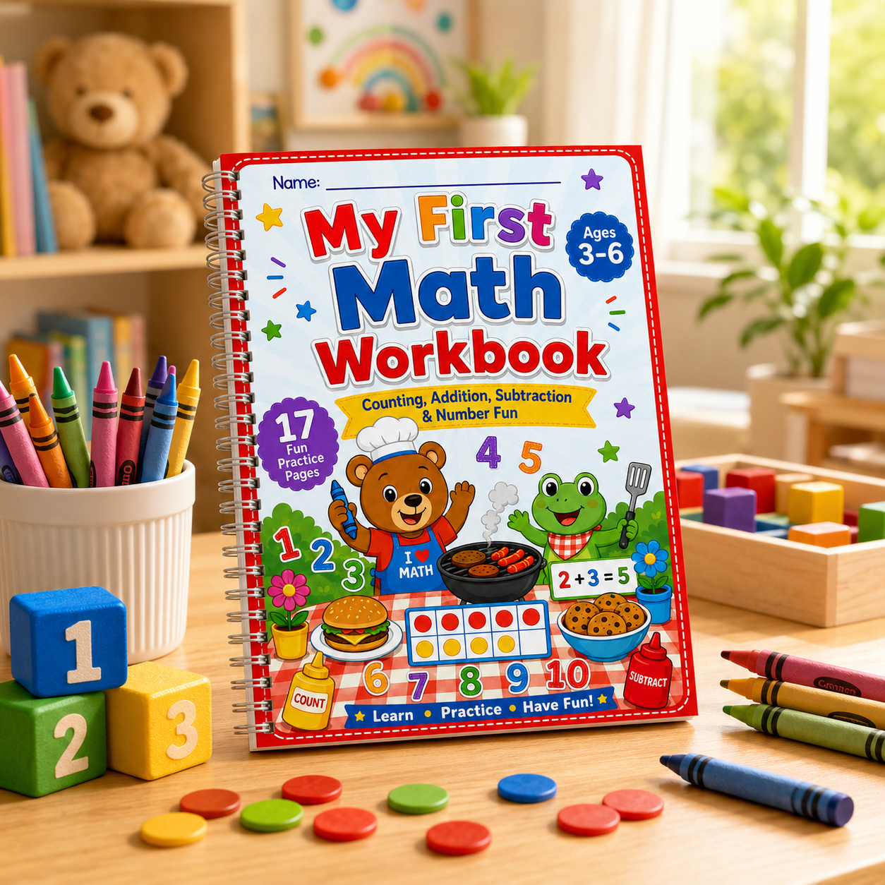 Preschool Math Workbook for Ages 3-6
