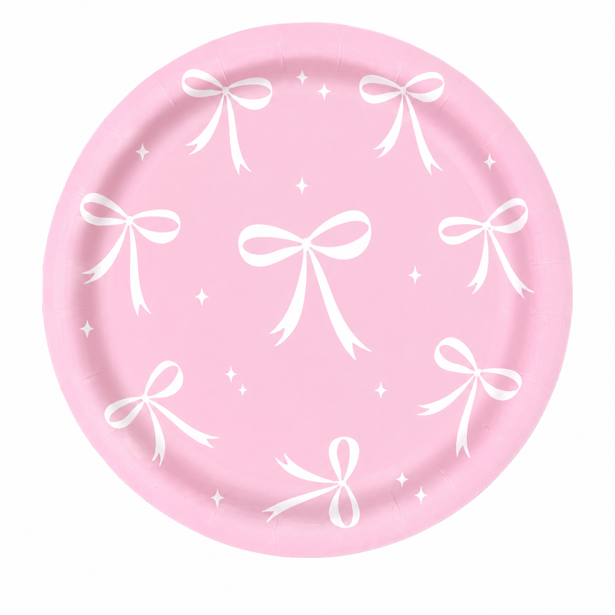 Pink Bow Birthday Party Tableware Set