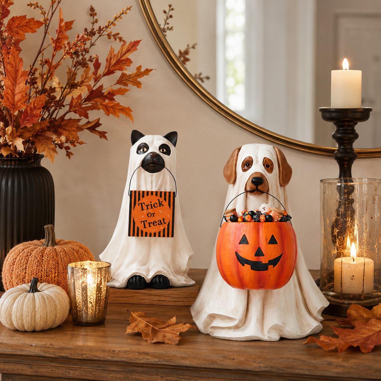 Halloween Ghost Pet Figurines
