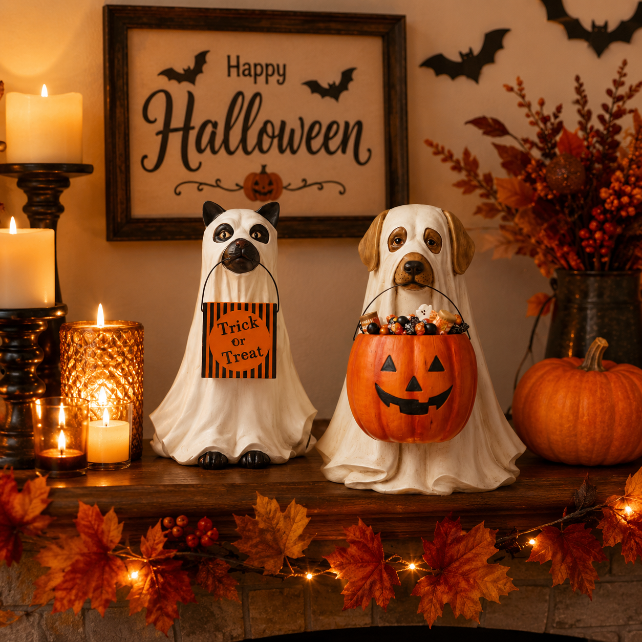 Halloween Ghost Pet Figurines