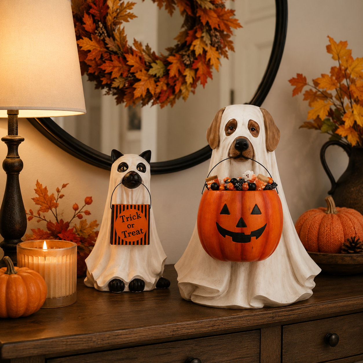 Halloween Ghost Pet Figurines