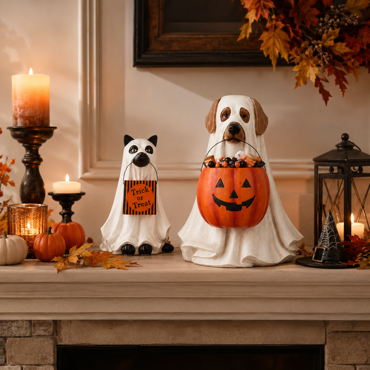 Halloween Ghost Pet Figurines