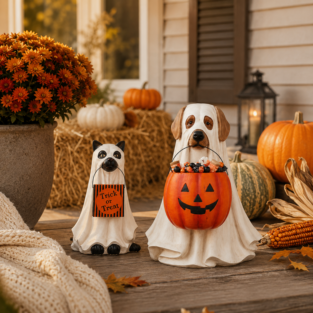 Halloween Ghost Pet Figurines