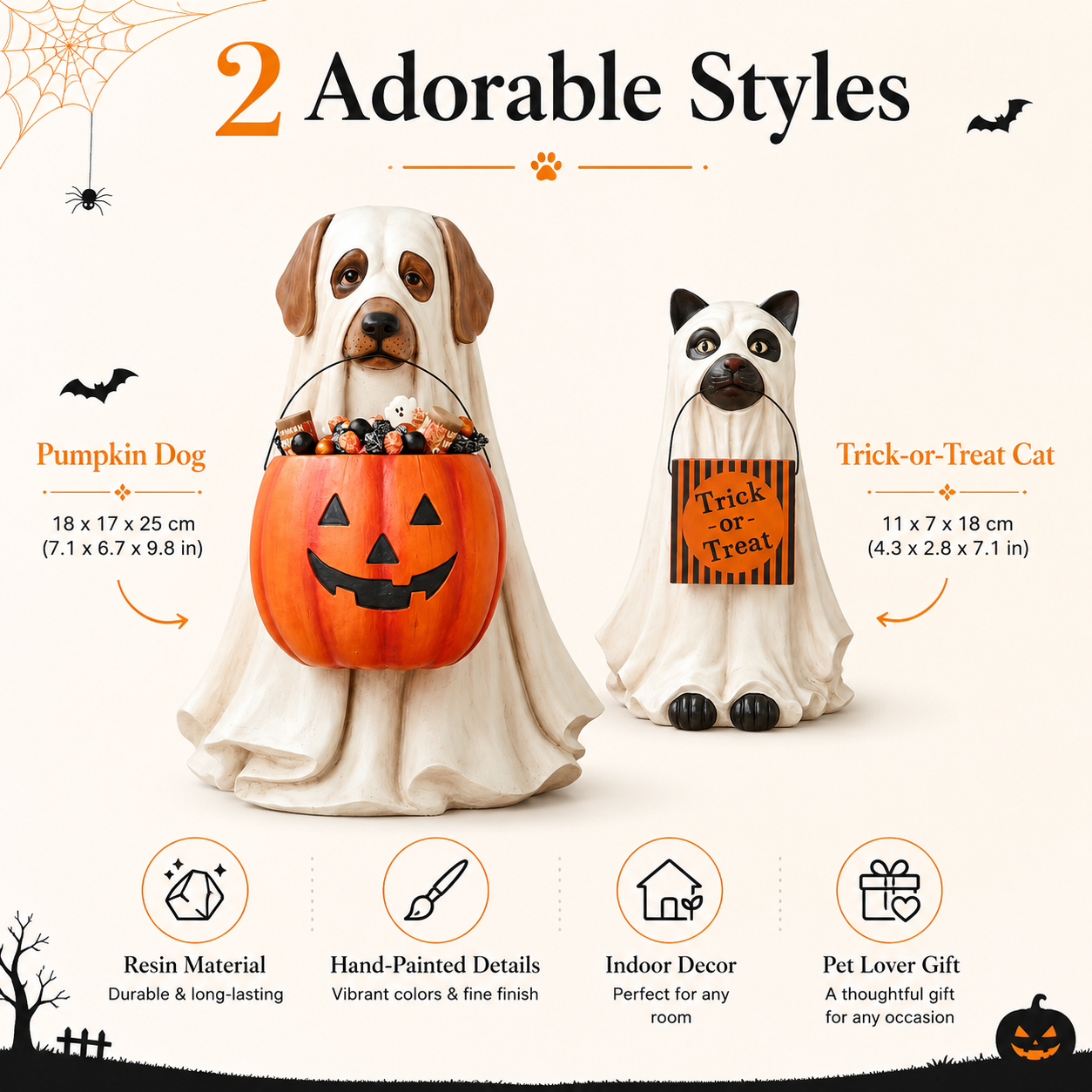 Halloween Ghost Pet Figurines