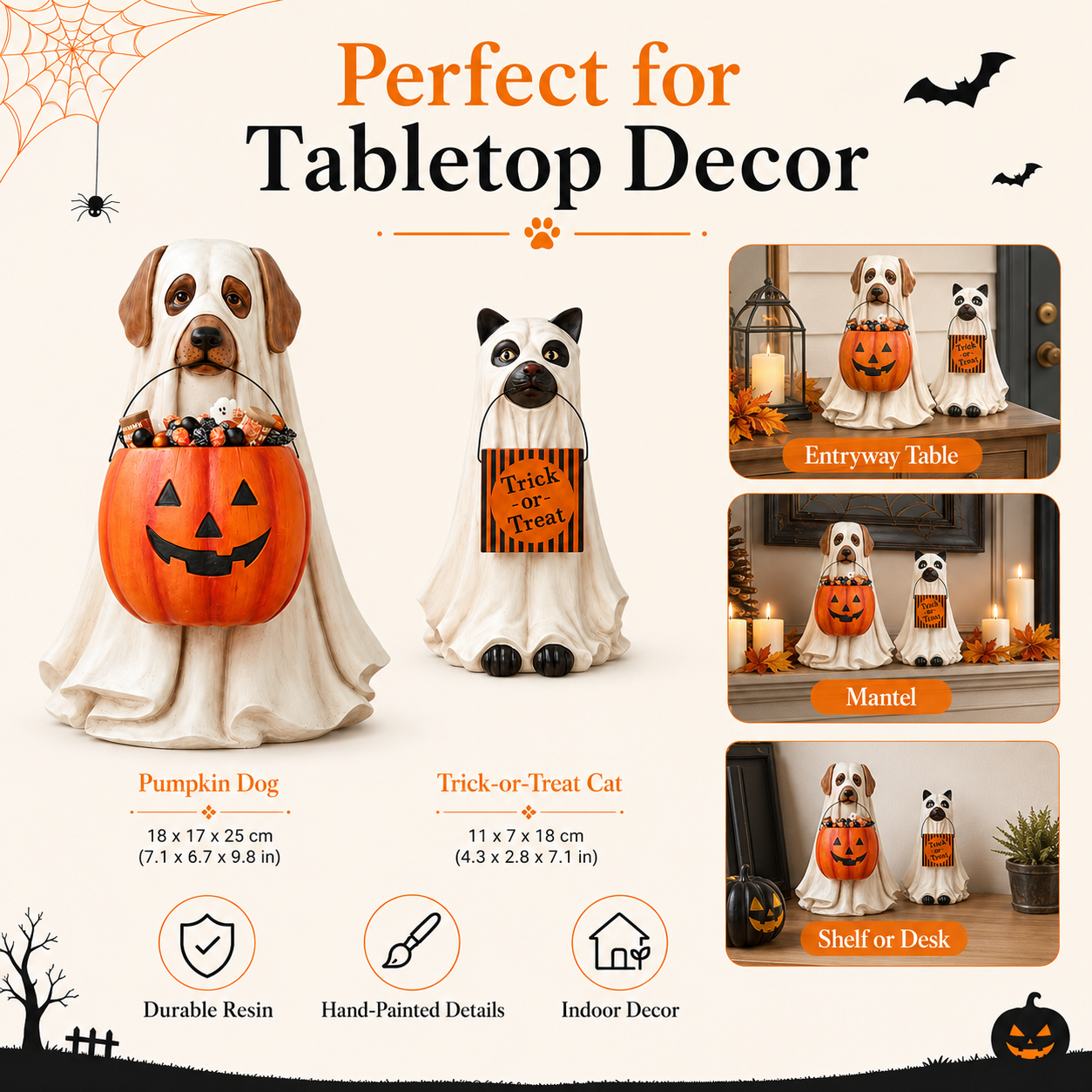 Halloween Ghost Pet Figurines