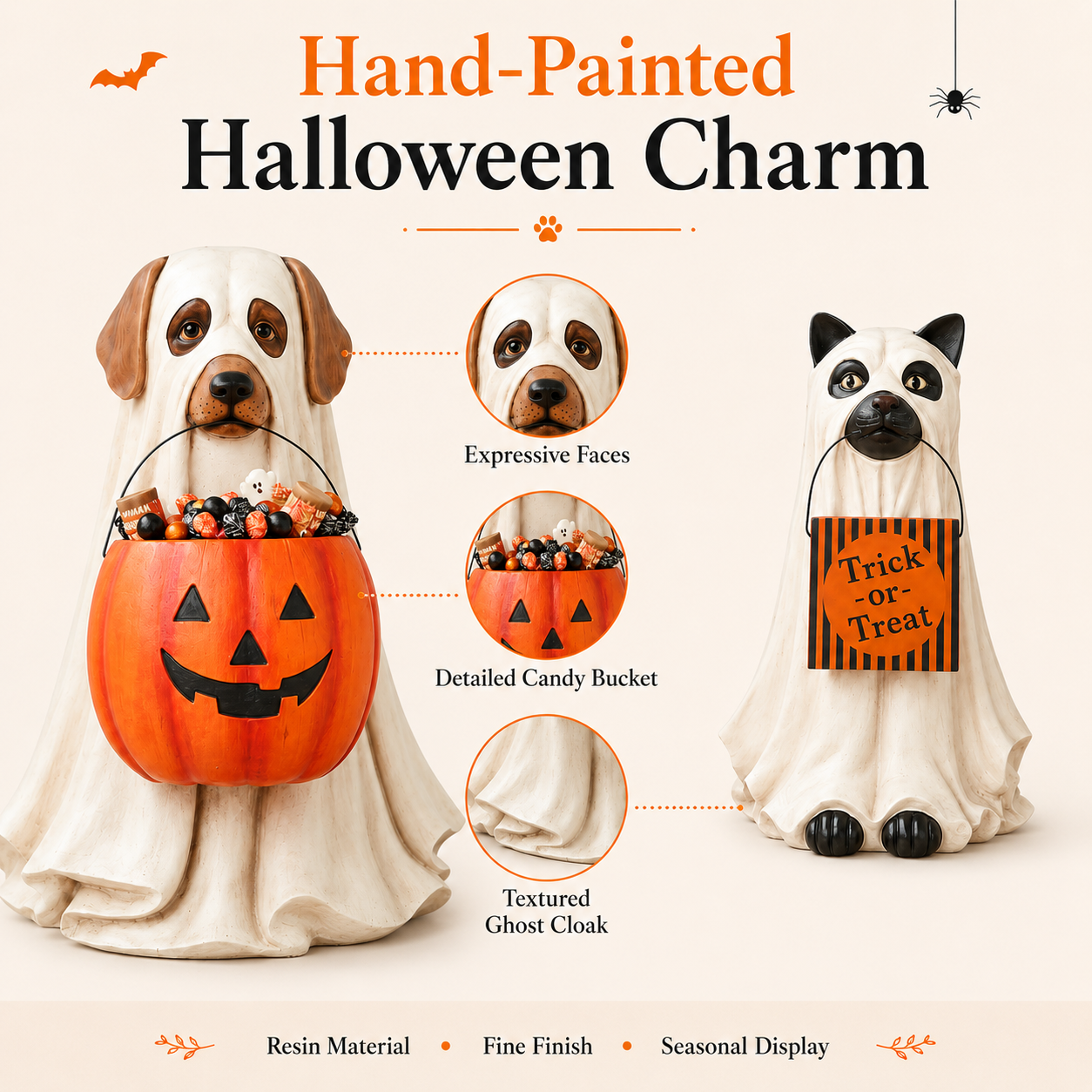 Halloween Ghost Pet Figurines