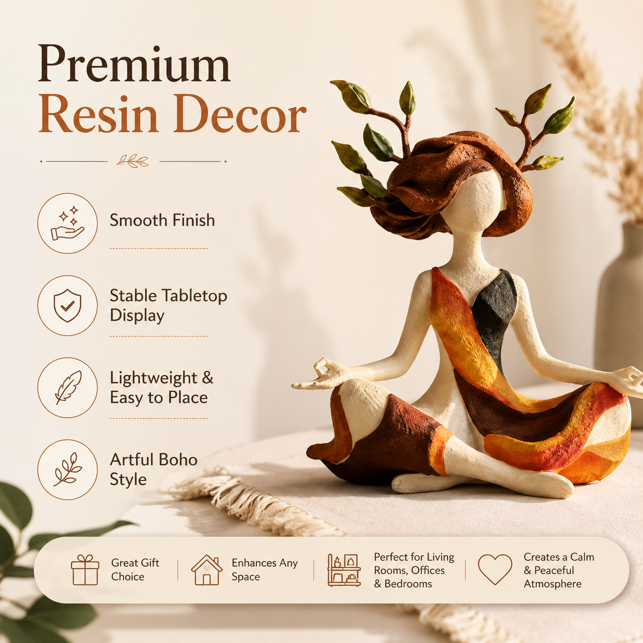 Autumn Leaf Meditation Girl Figurine