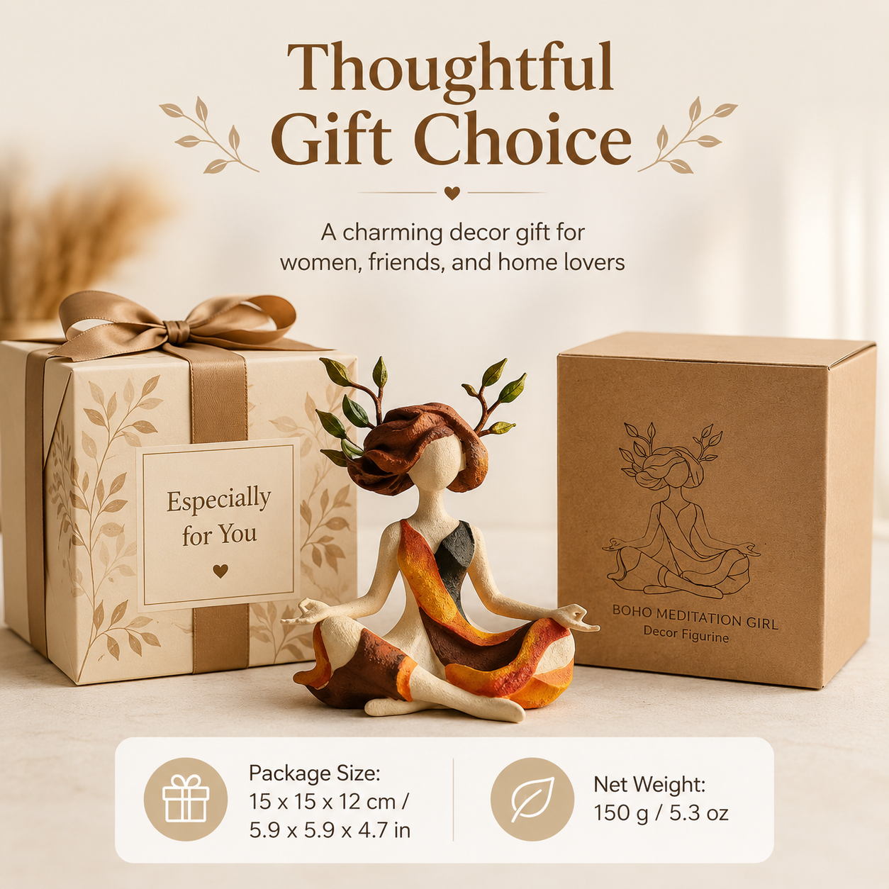 Autumn Leaf Meditation Girl Figurine