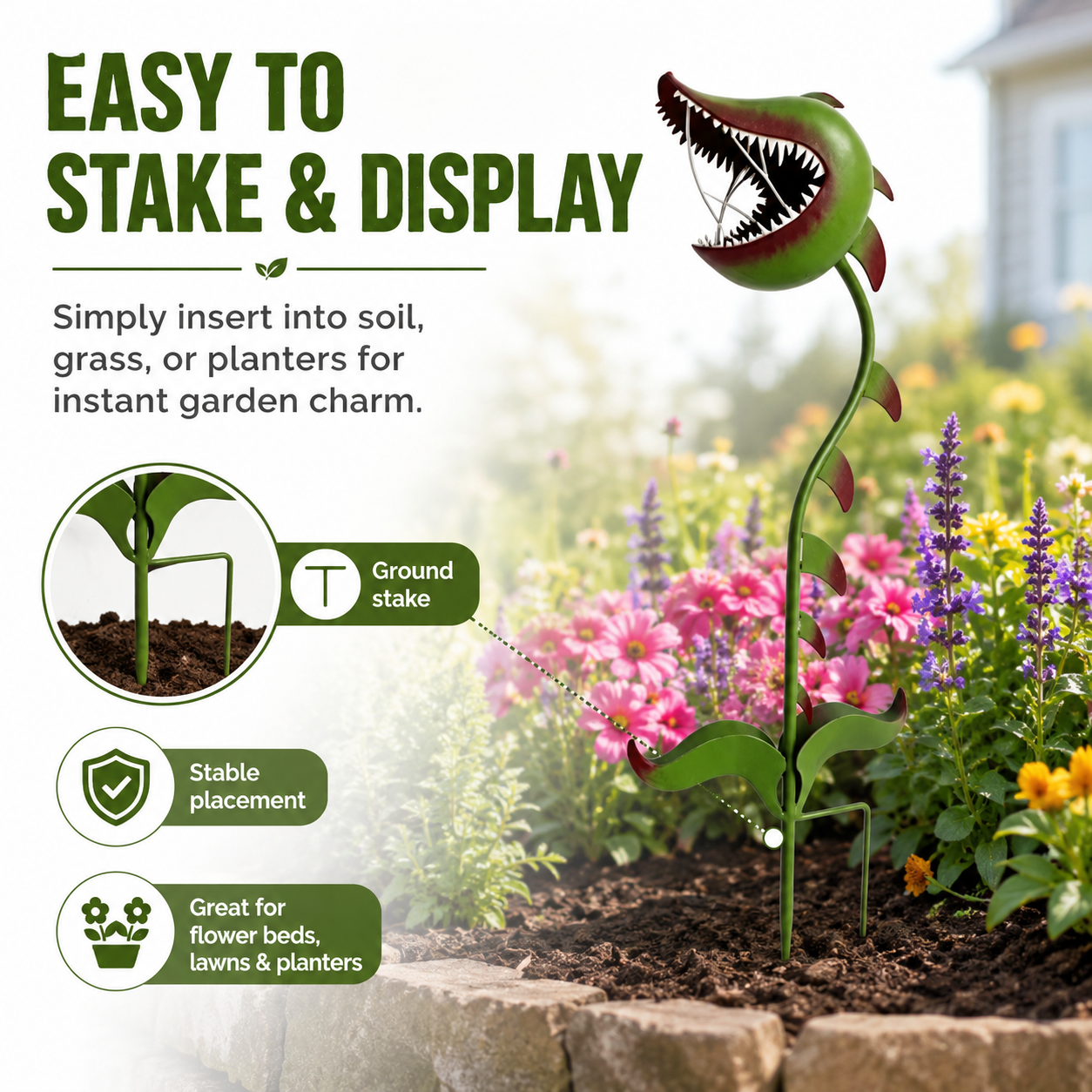 Carnivorous Plant Garden Stake