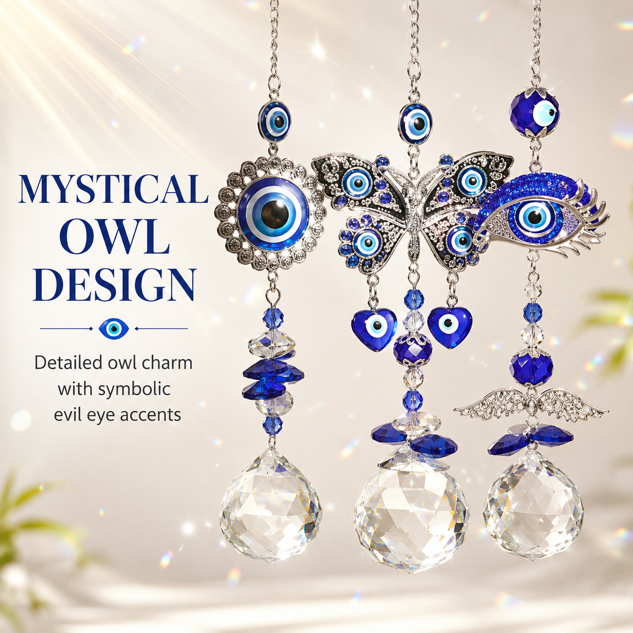 Evil Eye Owl Hanging Suncatcher