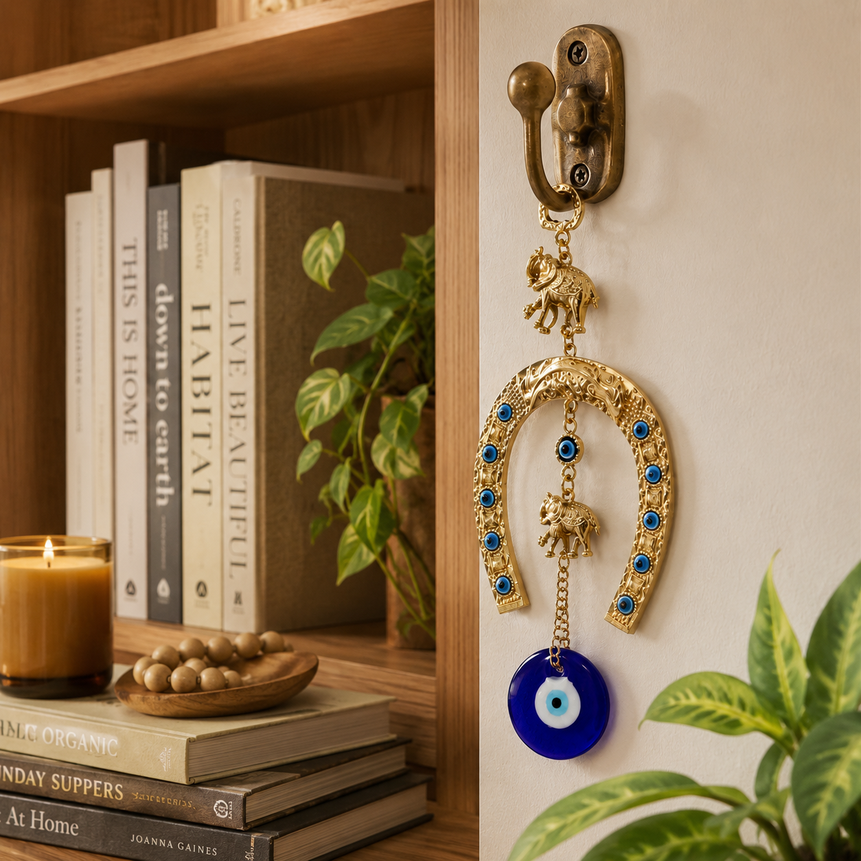 Evil Eye Horseshoe Hanging Ornament