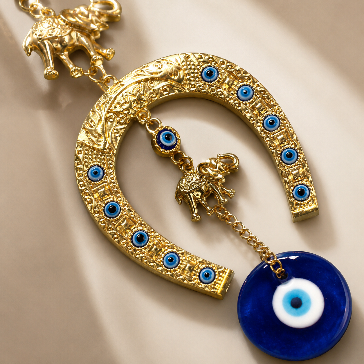 Evil Eye Horseshoe Hanging Ornament