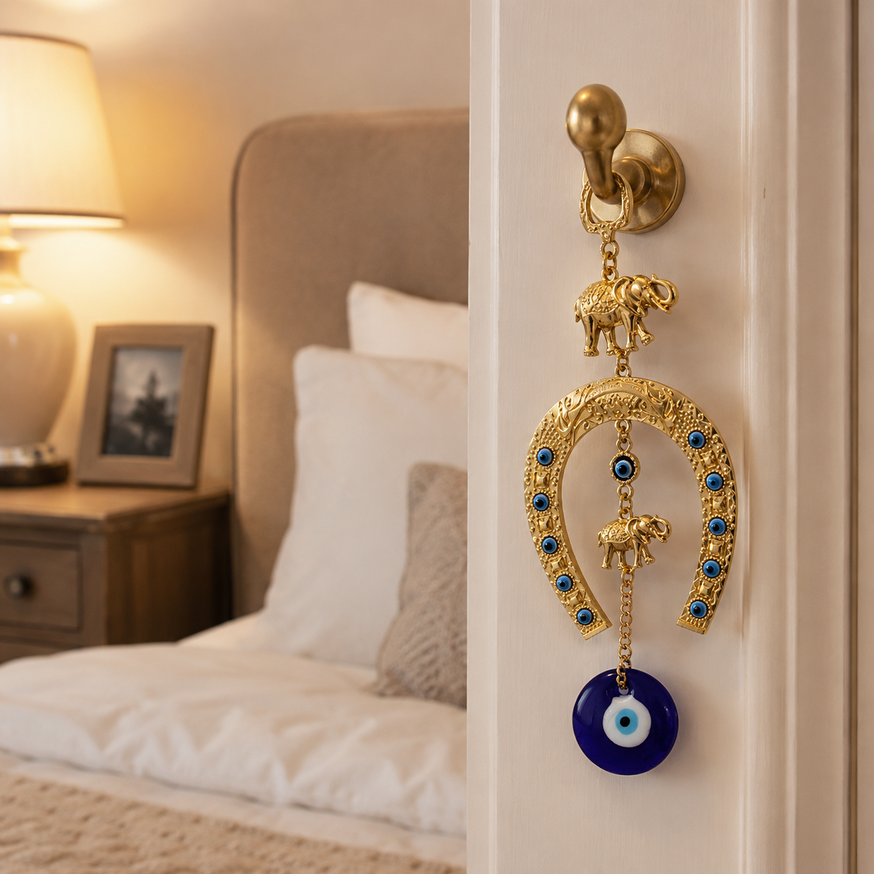Evil Eye Horseshoe Hanging Ornament
