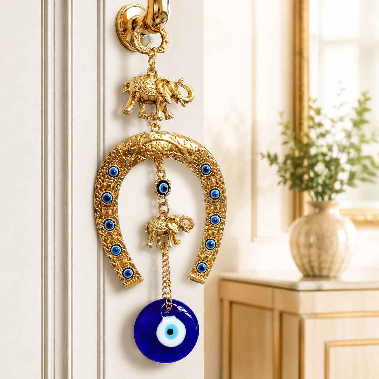 Evil Eye Horseshoe Hanging Ornament