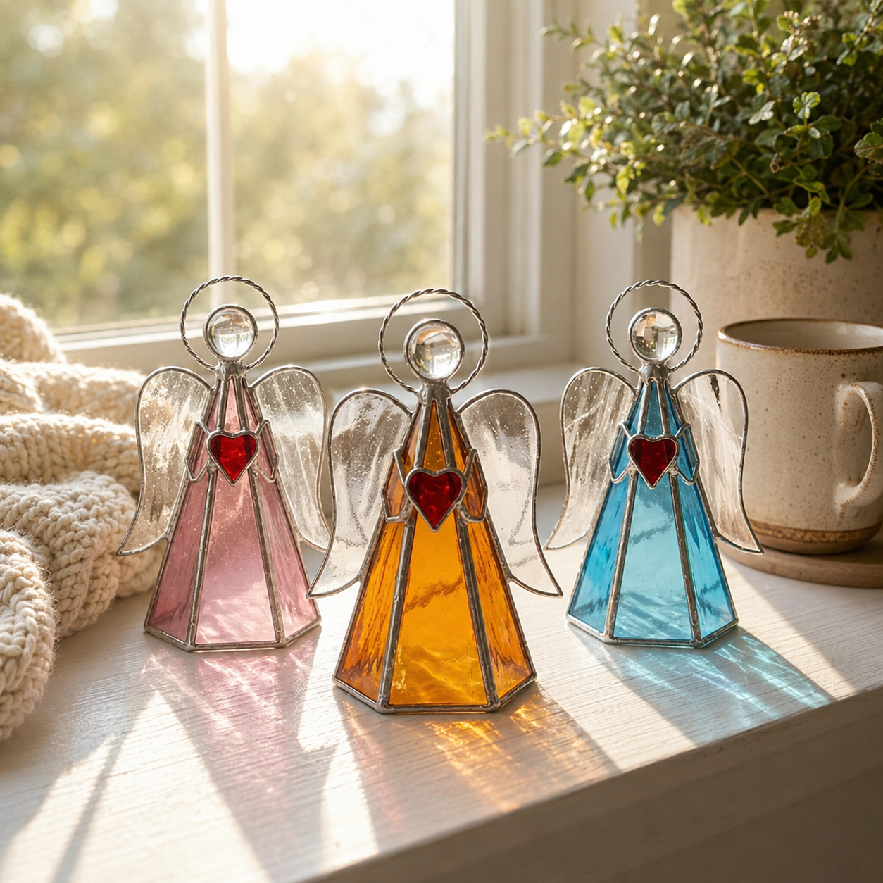 Stained Glass Angel Decor
