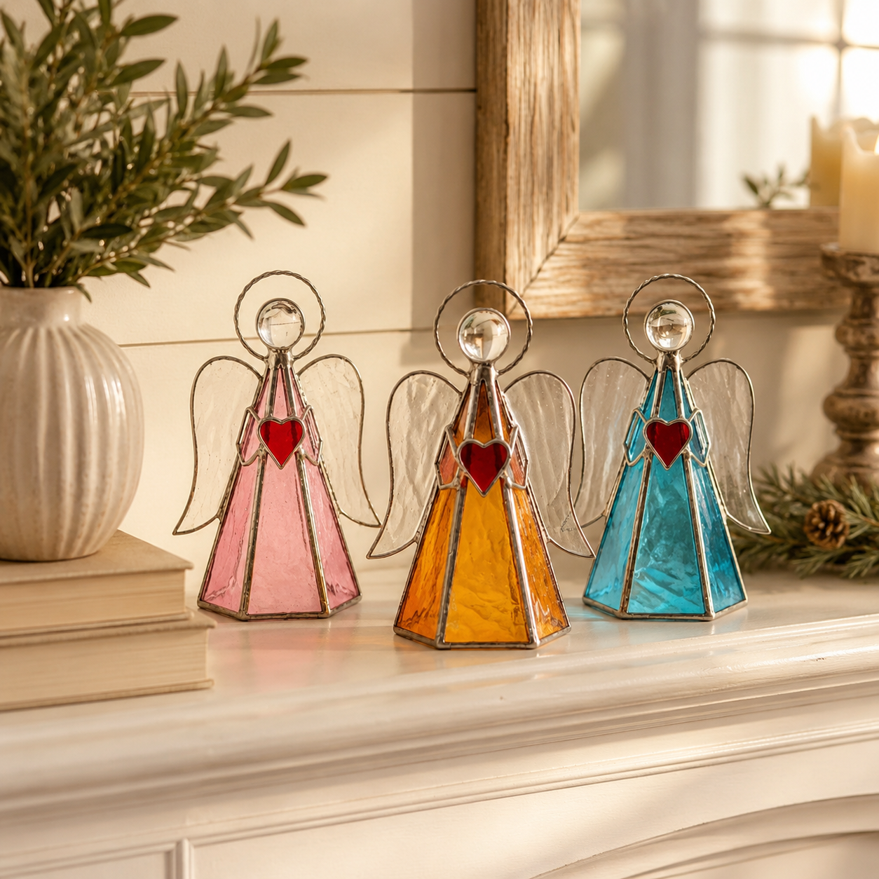 Stained Glass Angel Decor