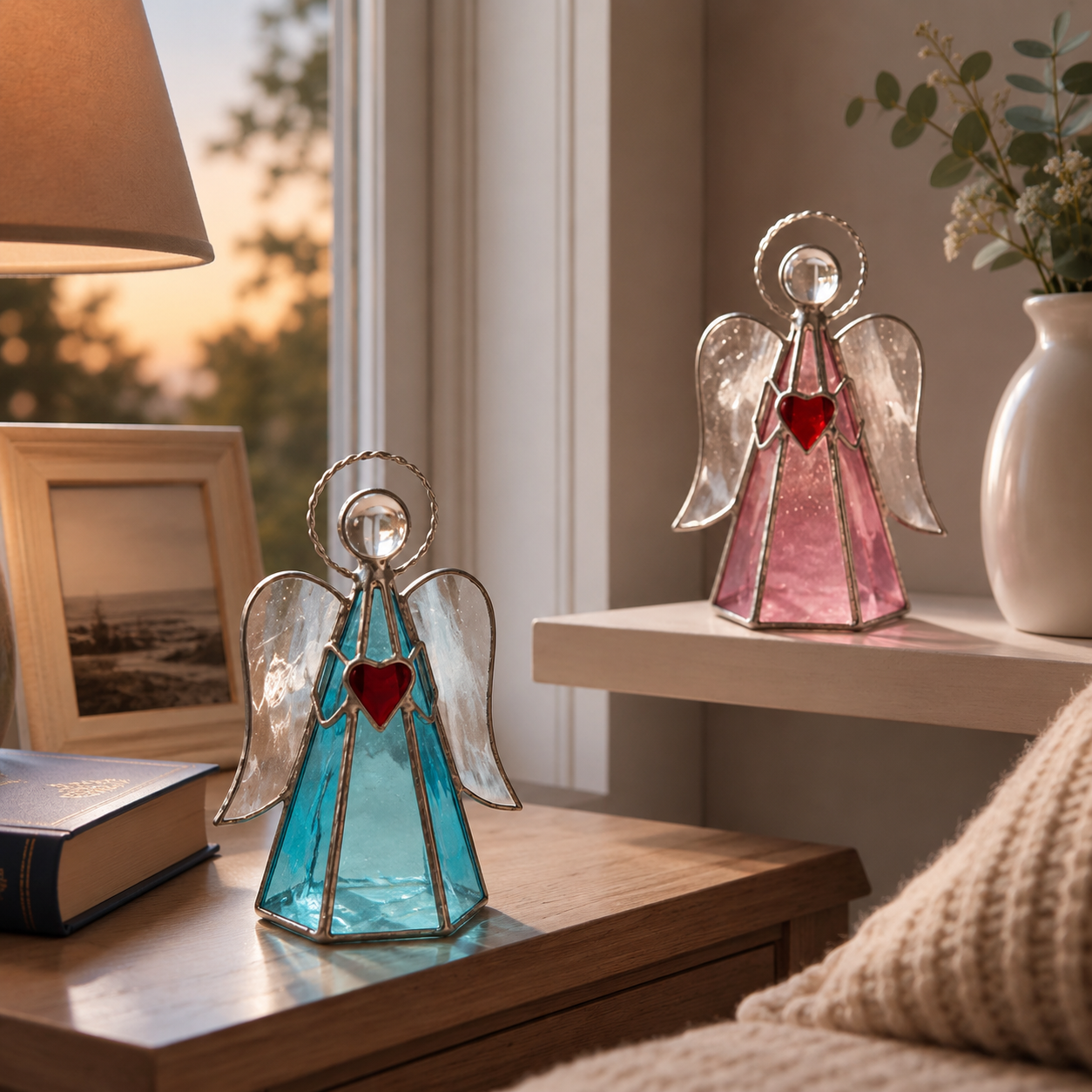 Stained Glass Angel Decor