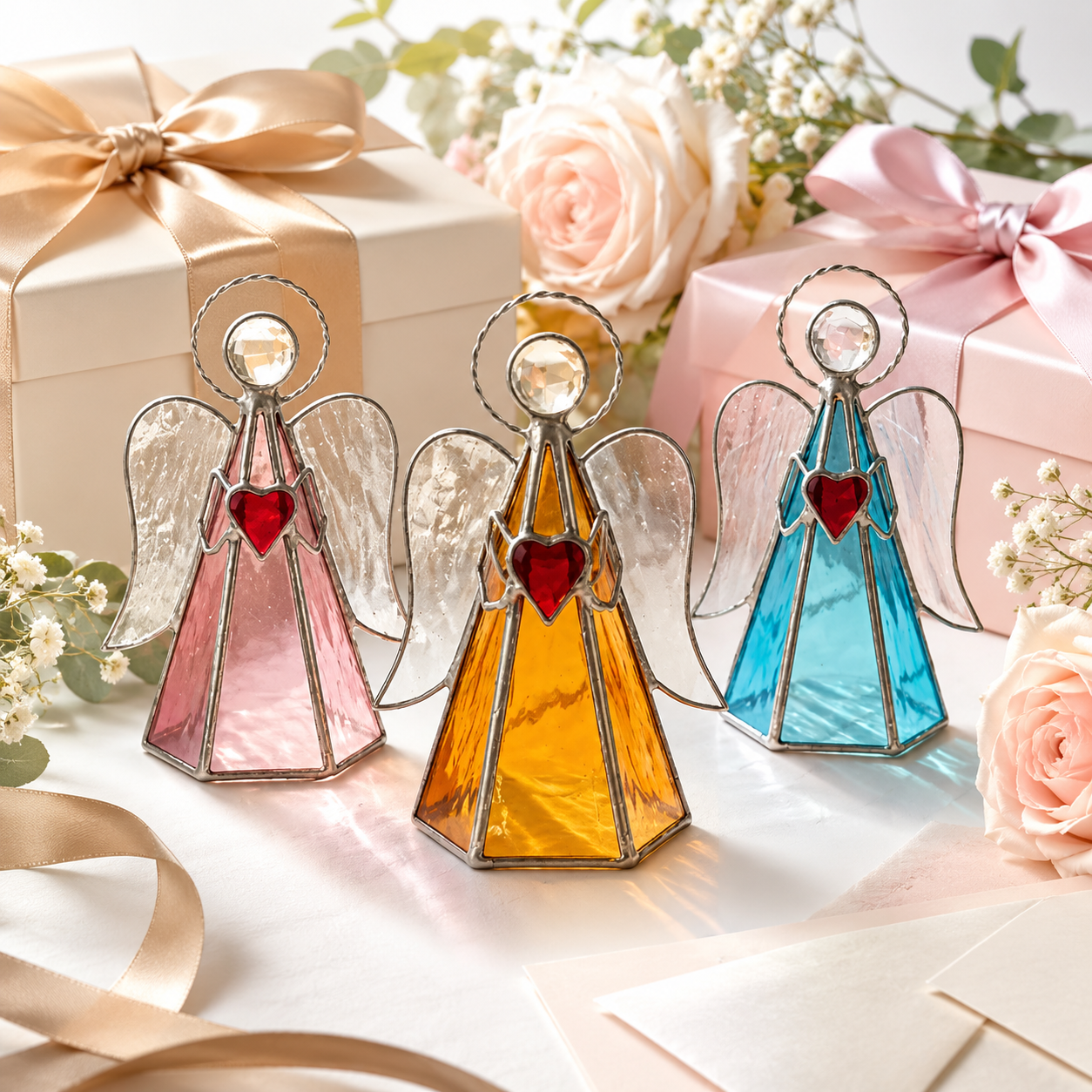 Stained Glass Angel Decor