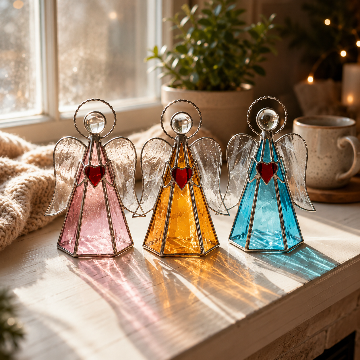 Stained Glass Angel Decor