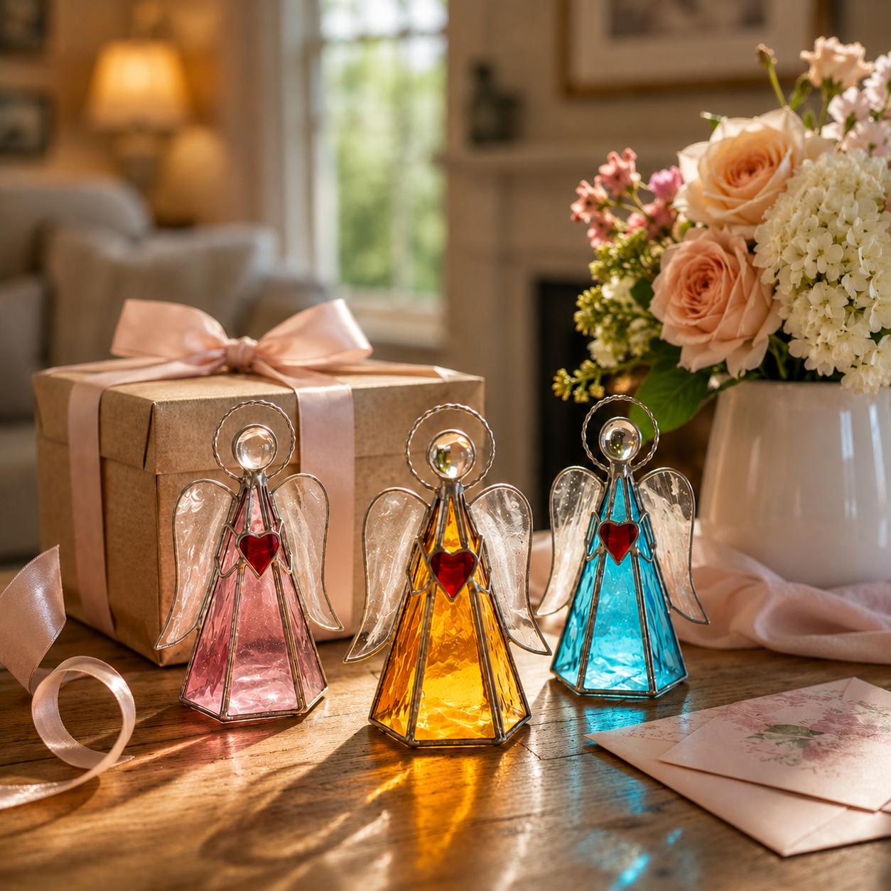Stained Glass Angel Decor