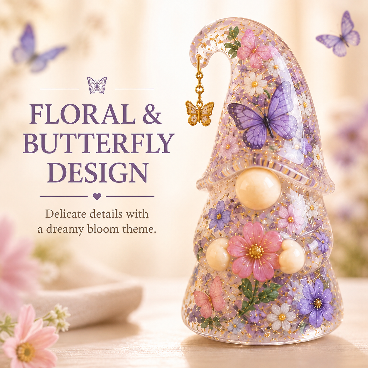 Emotional Support Gnome Collection, Keep Blooming Inspirational Gift for Women
