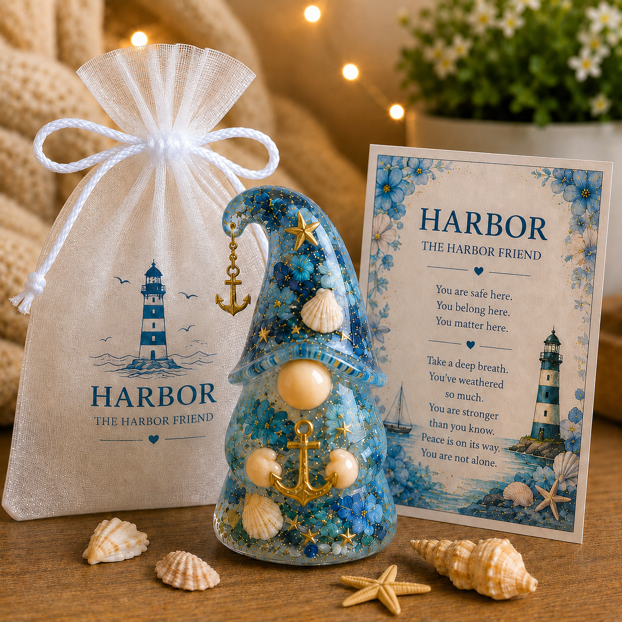 Emotional Support Gnome Collection, Keep Blooming Inspirational Gift for Women