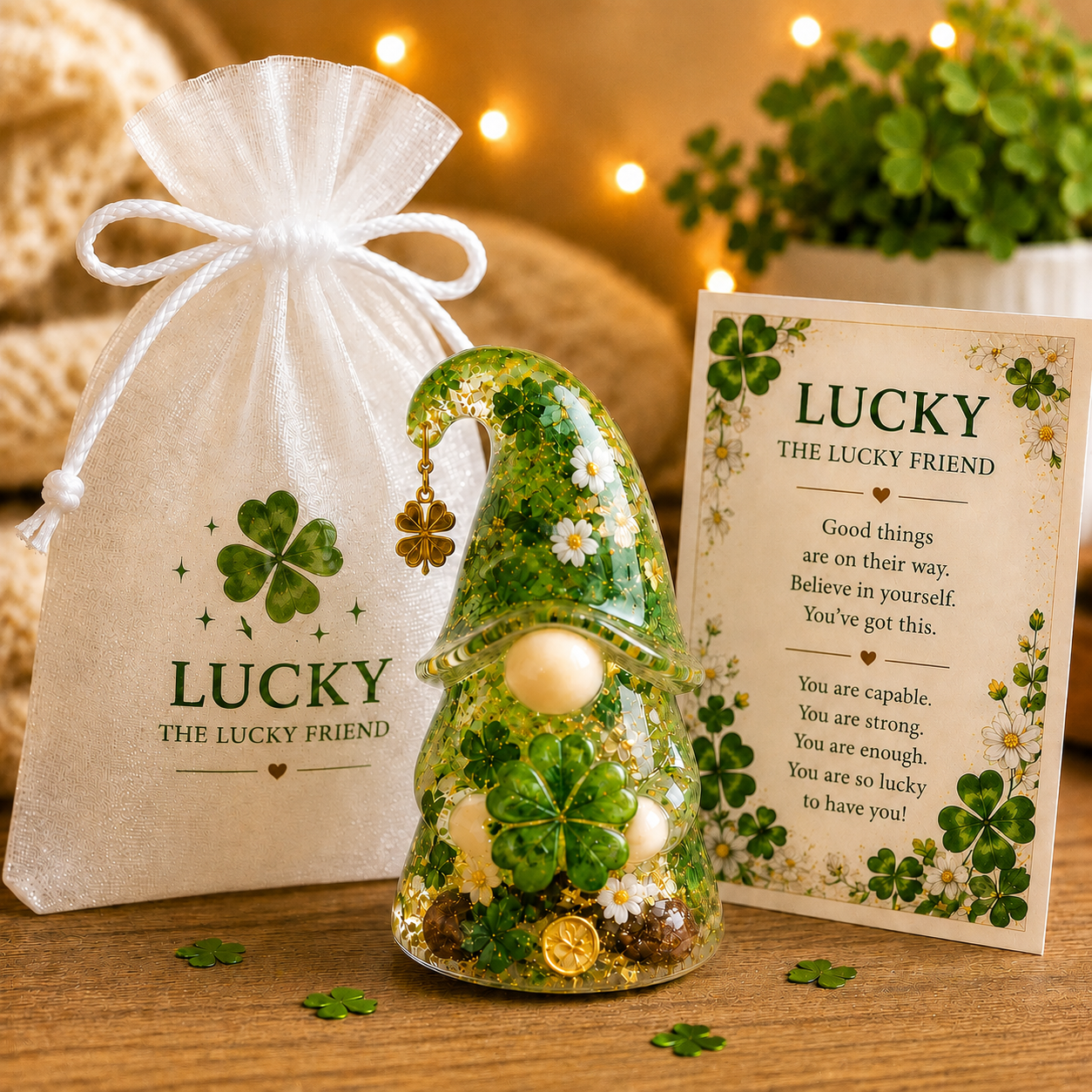 Emotional Support Gnome Collection, Keep Blooming Inspirational Gift for Women