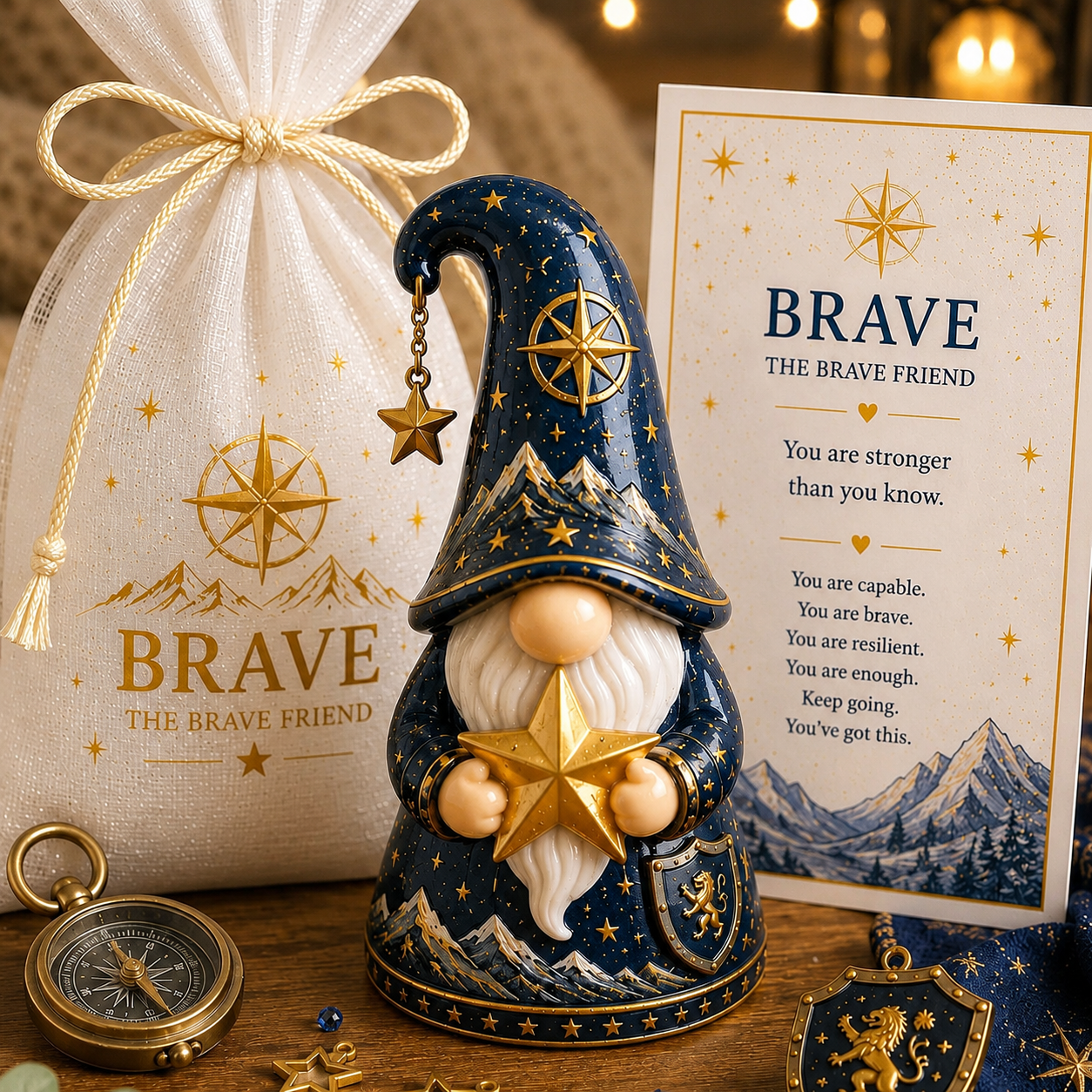 Emotional Support Gnome Collection, Keep Blooming Inspirational Gift for Women